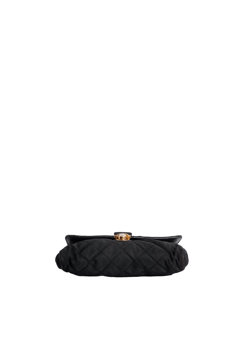 QUILTED TESSUTO PUSHLOCK CHAIN FLAP BAG