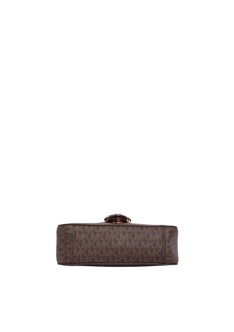 SMALL LOGO PEBBLED CROSSBODY BAG