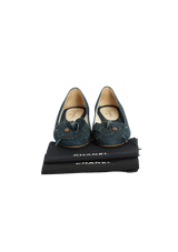 DENIM CAMELLIA BALLET FLATS