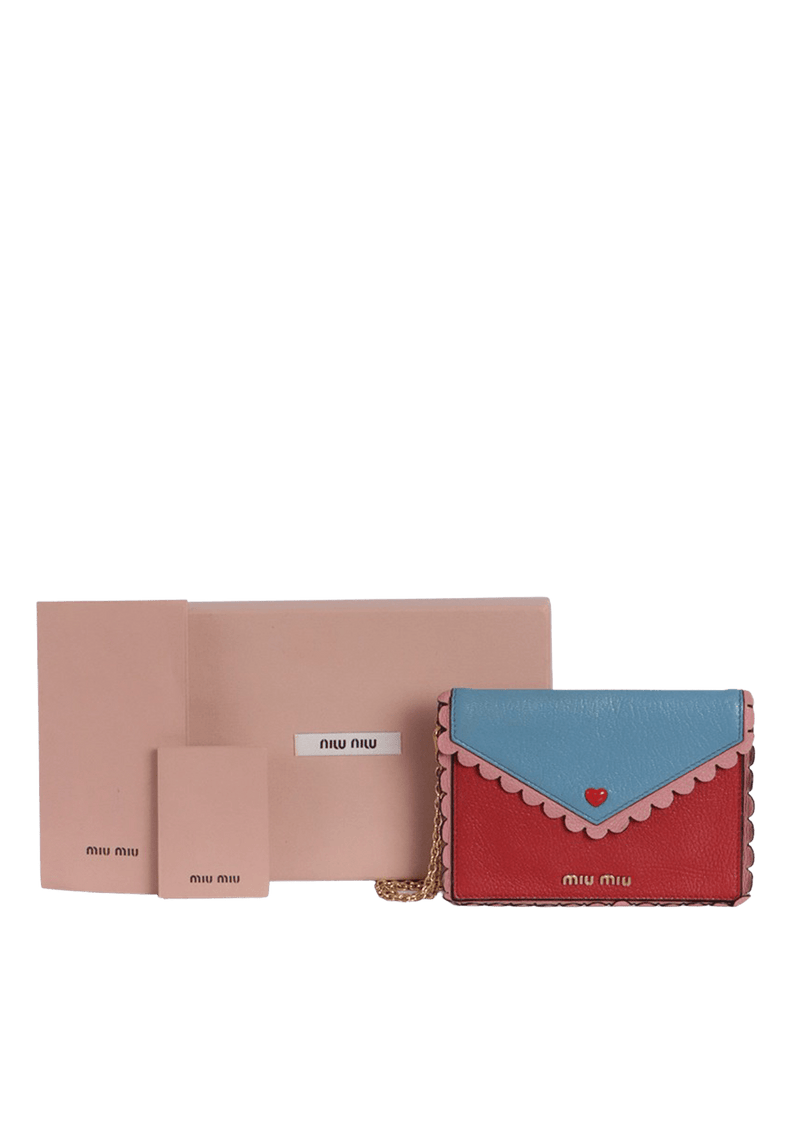 HEART MADRAS POUCH