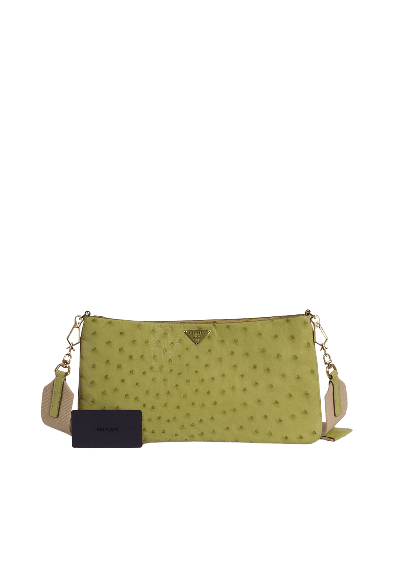 OSTRICH SHOULDER BAG