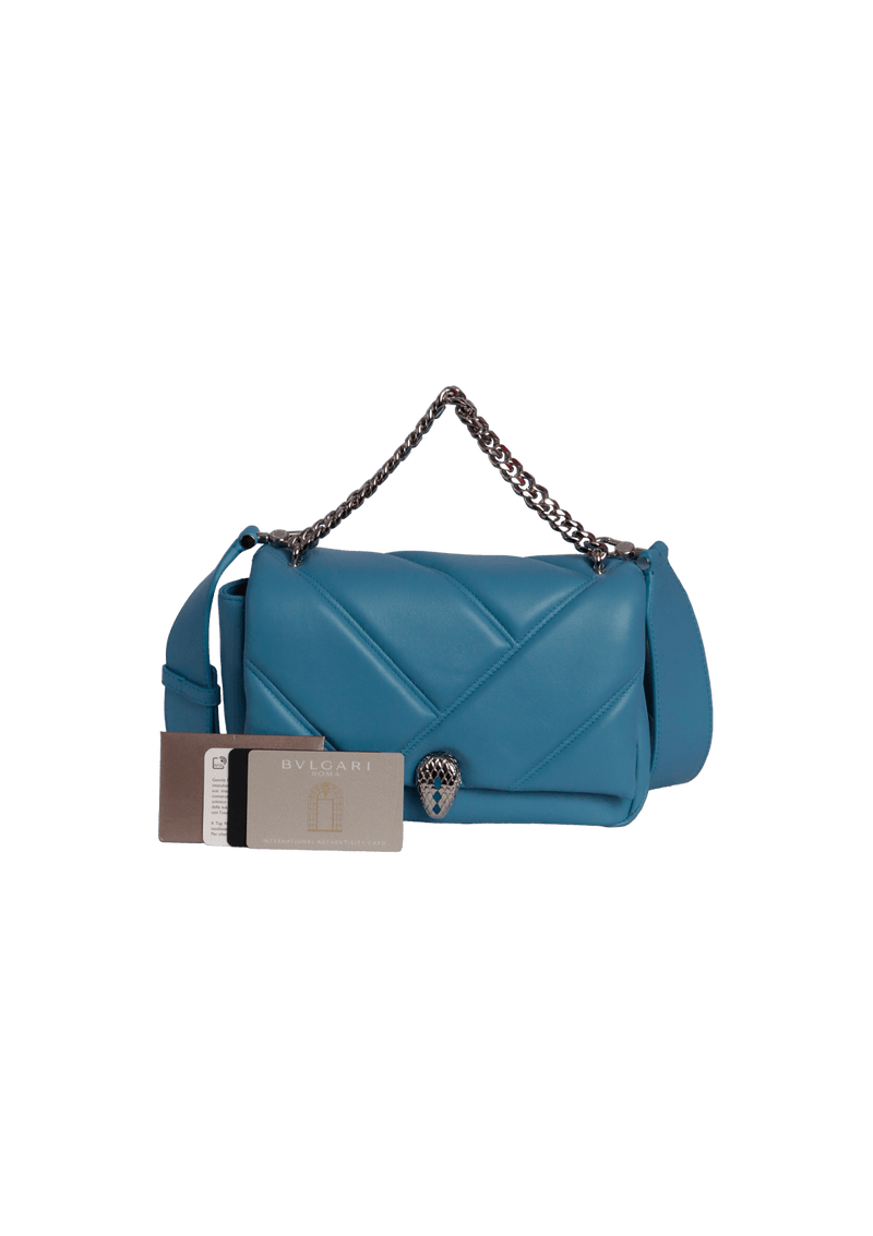 BOLSA BVLGARI SERPENTI CABOCHON AZUL ORIGINAL