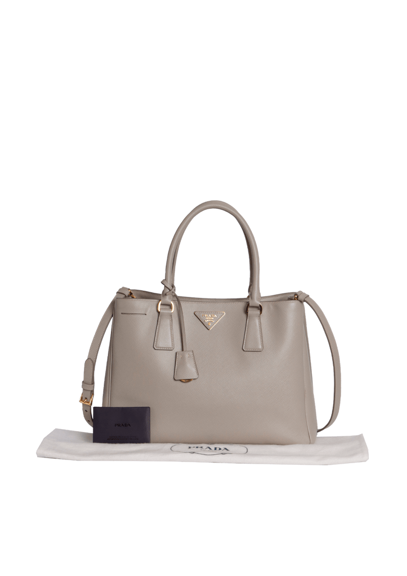 LARGE SAFFIANO LUX DOUBLE ZIP GALLERIA