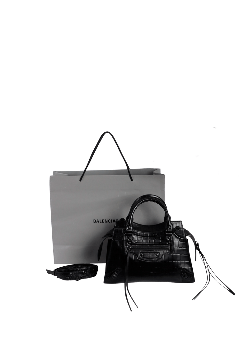 NEO CLASSIC SMALL CROCODILE EMBOSSED