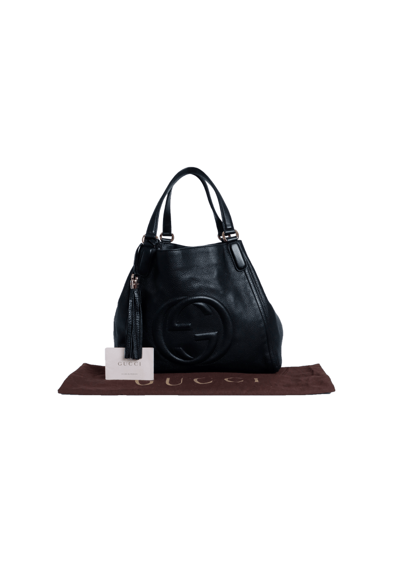 BOLSA GUCCI MEDIUM SOHO TOTE PRETO ORIGINAL