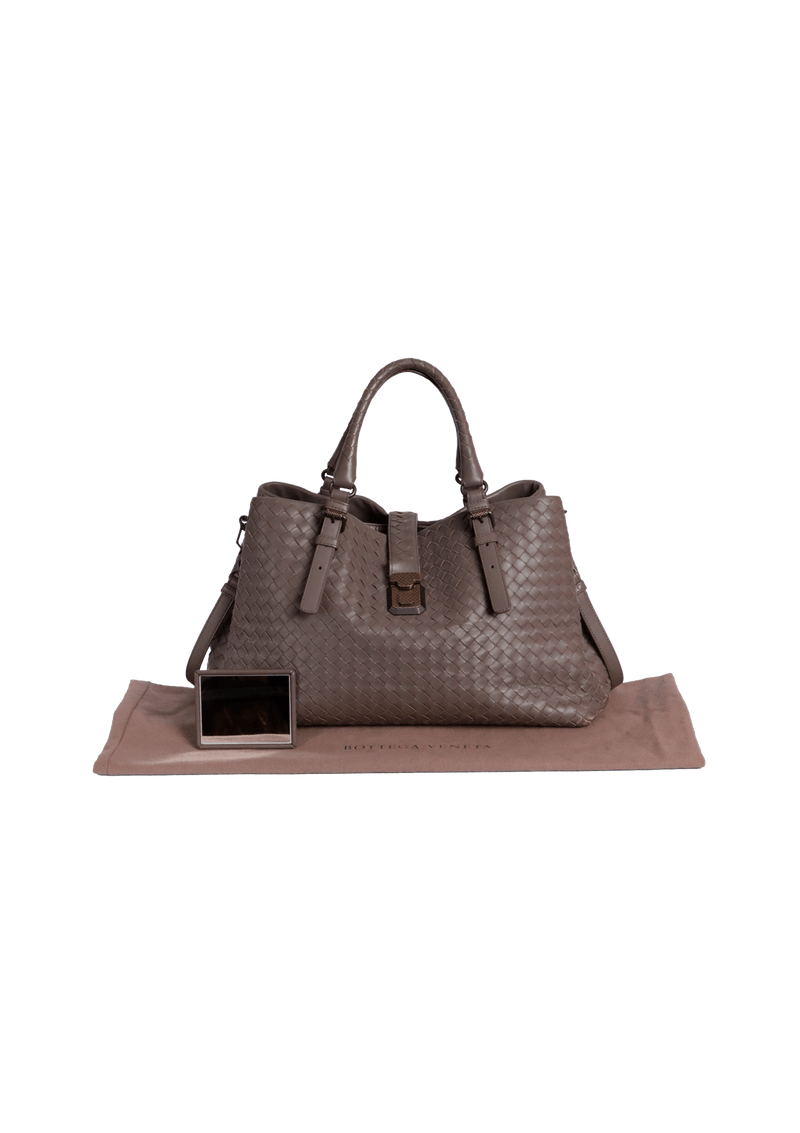 BOLSA BOTTEGA VENETA MEDIUM ROMA BAG CINZA ORIGINAL