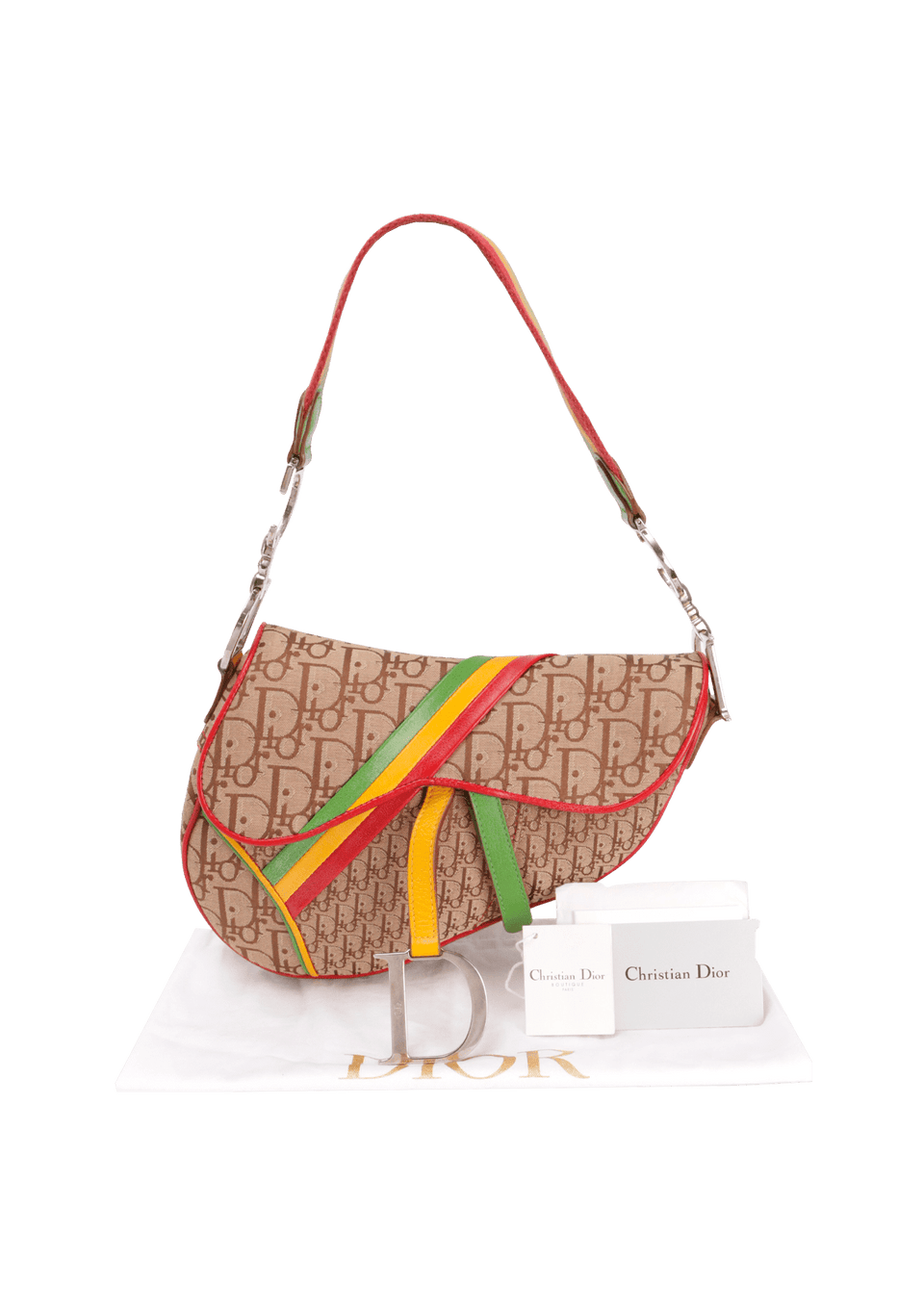 BOLSA CHRISTIAN DIOR LIMITED EDITION DIORISSIMO RASTA SADDLE BAG