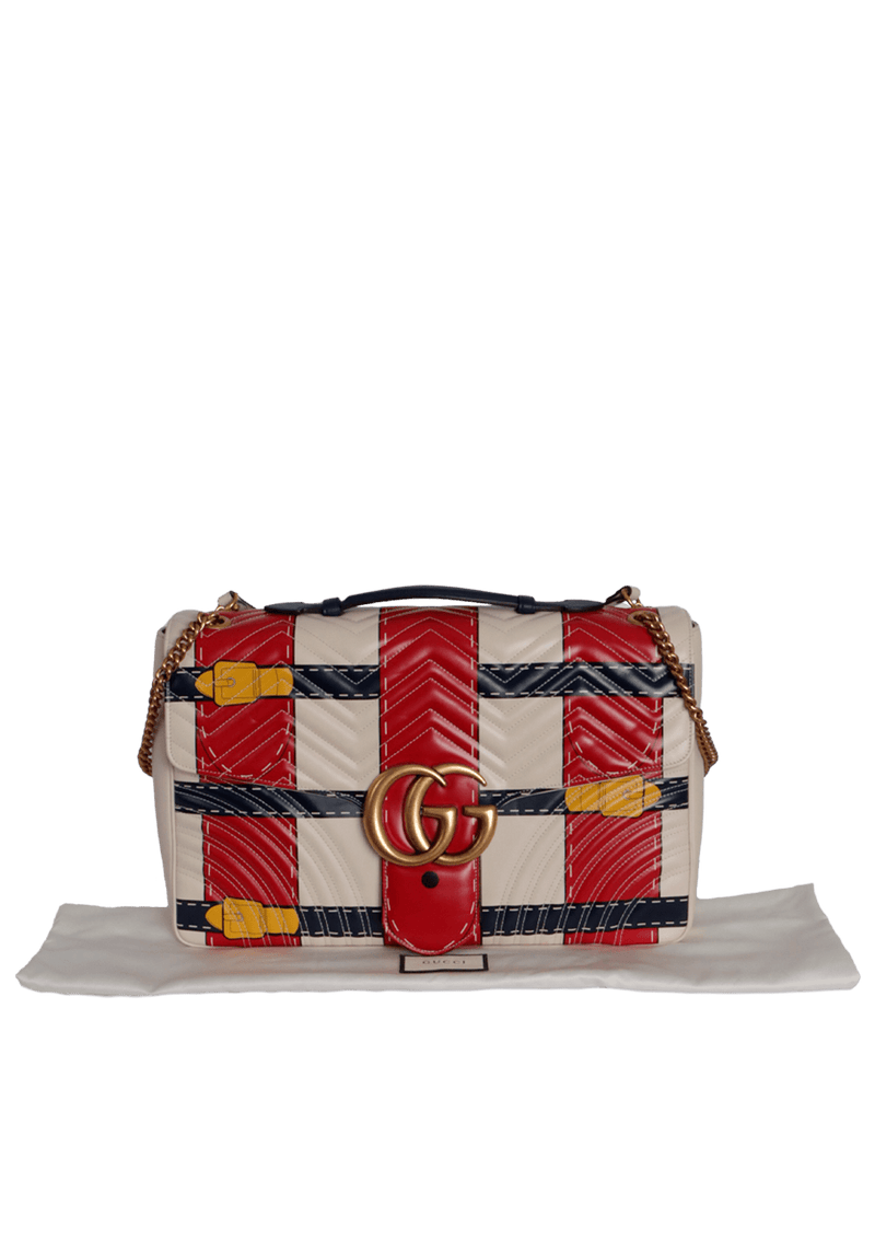 MAXI GG MARMONT TROMPE L'OEIL FLAP BAG