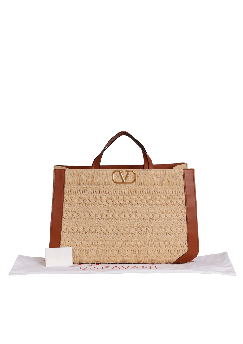 RAFFIA VLOGO TOTE