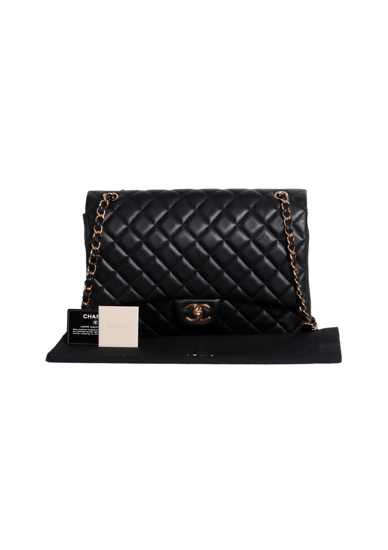 MAXI CLASSIC DOUBLE FLAP LAMBSKIN