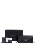 SAFFIANO ENVELOPE WALLET ON CHAIN