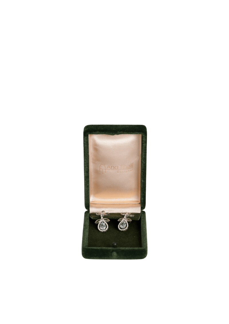 DIAMOND TOPAZ 18K EARRINGS