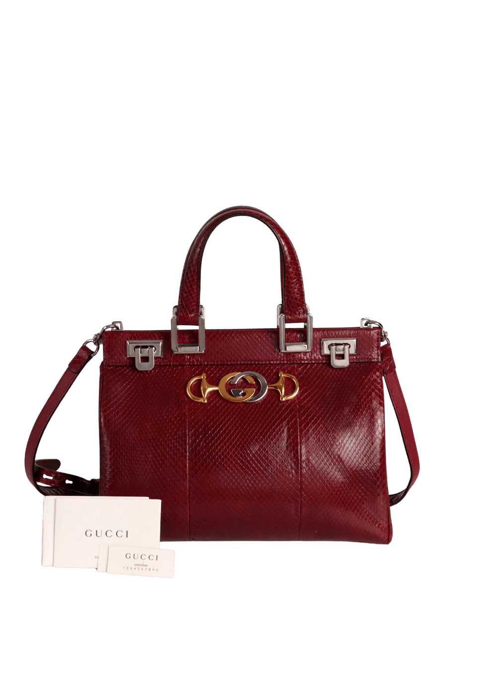 BOLSA GUCCI PYTHON ZUMI SATCHEL BAG VERMELHO ORIGINAL – Gringa