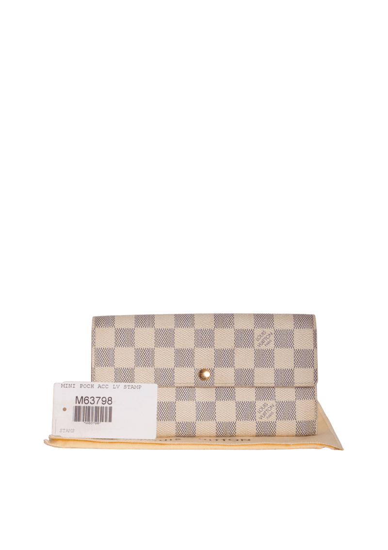 DAMIER AZUR SARAH WALLET