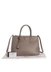 SMALL SAFFIANO LUX DOUBLE ZIP GALLERIA SATCHEL