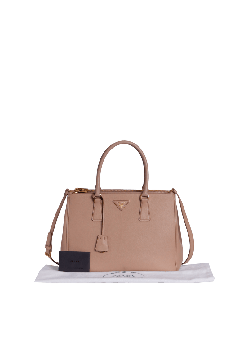 MEDIUM SAFFIANO LUX DOUBLE ZIP GALLERIA