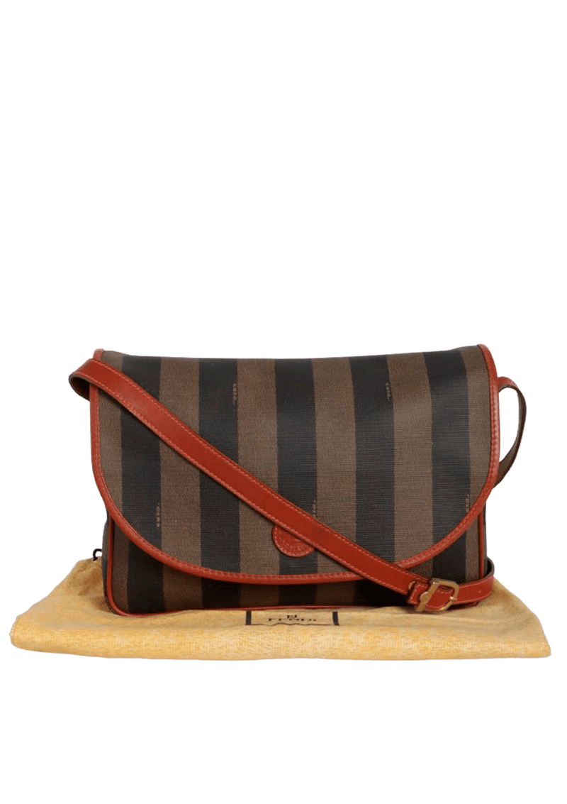 VINTAGE PEQUIN FLAP MESSENGER BAG