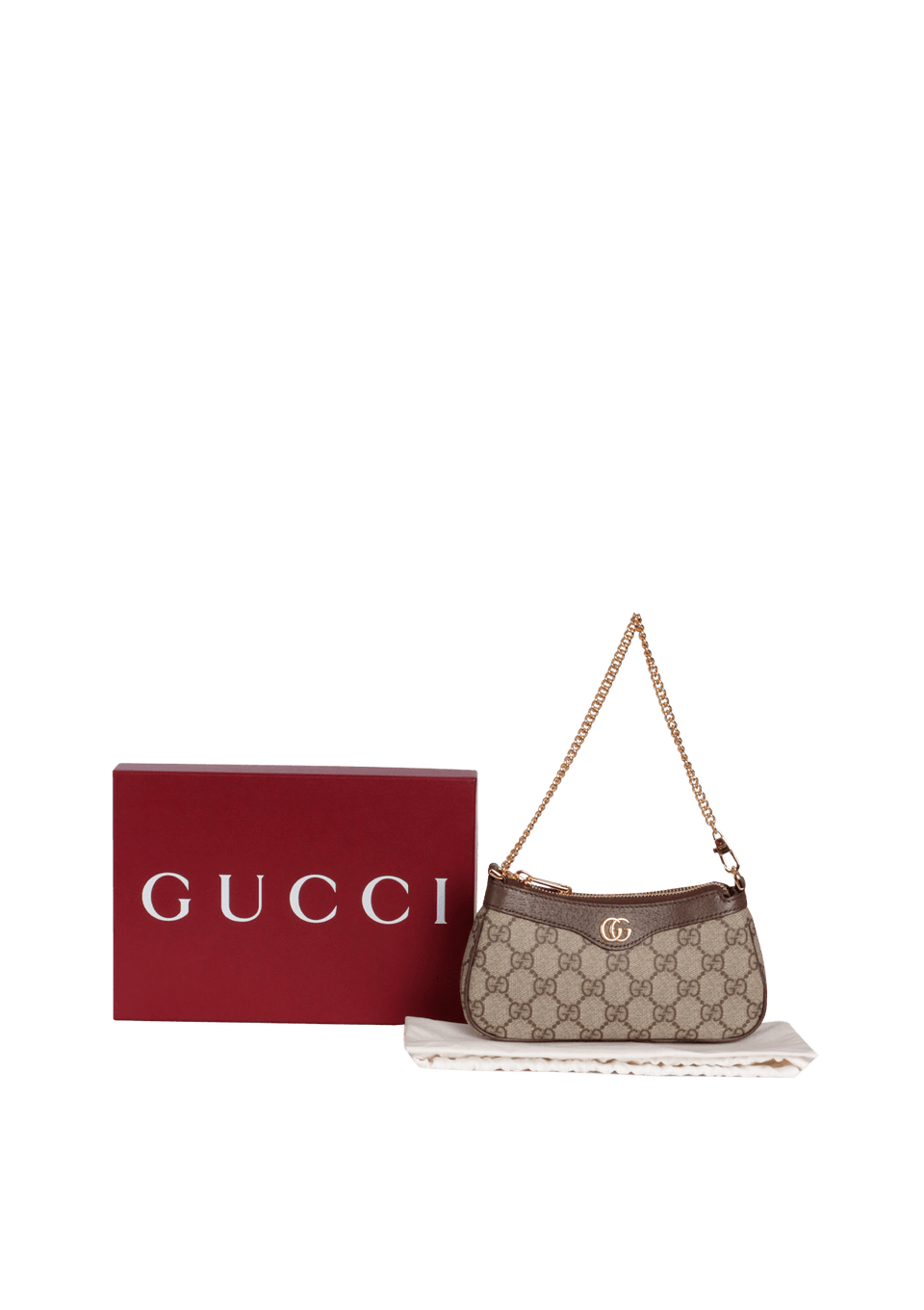 BOLSA GUCCI GG SUPREME OPHIDIA MINI CHAIN BAG MARROM ORIGINAL – Gringa