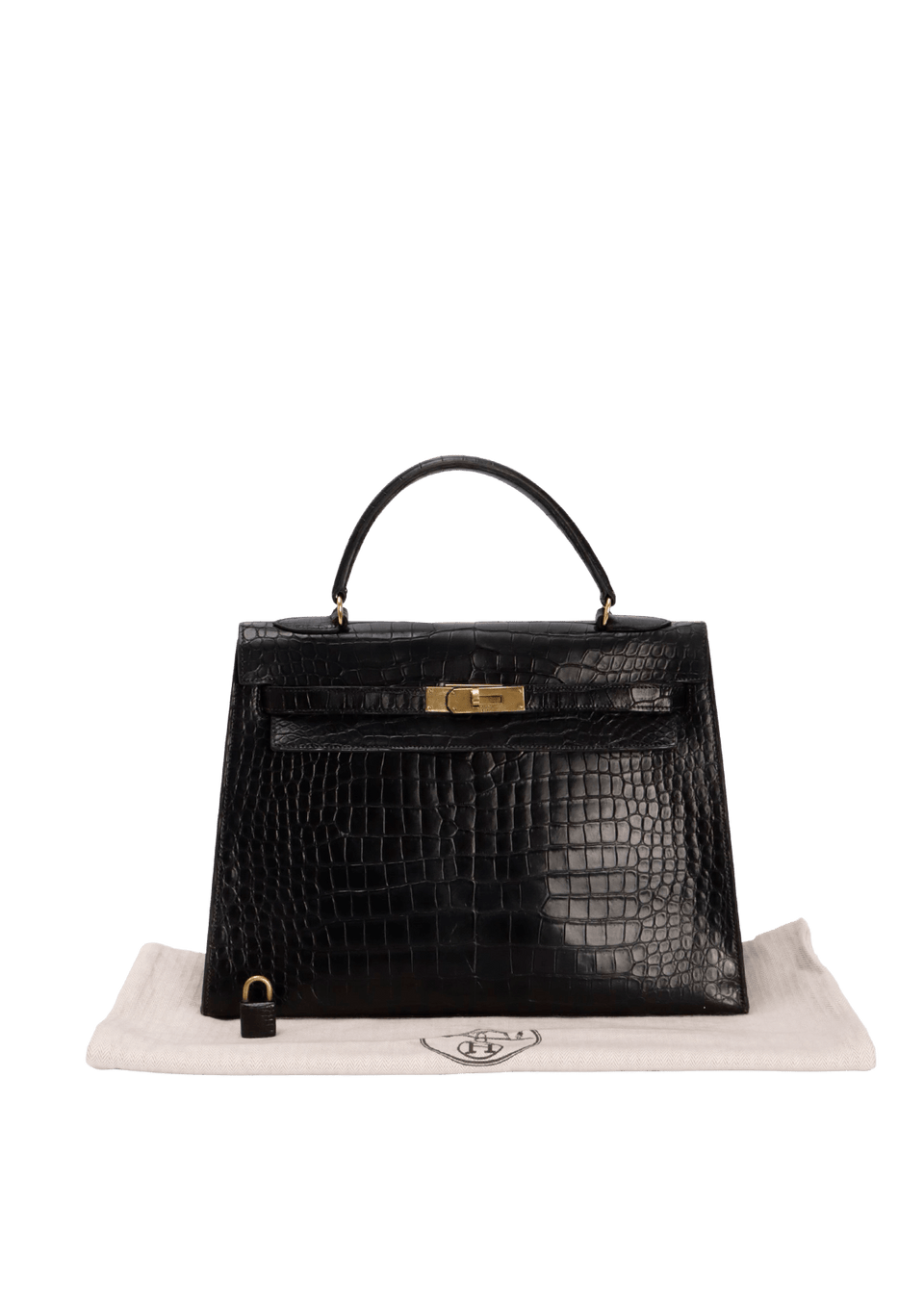BOLSA HERMÈS VINTAGE SHINY POROSUS CROCODILE KELLY SELLIER 32