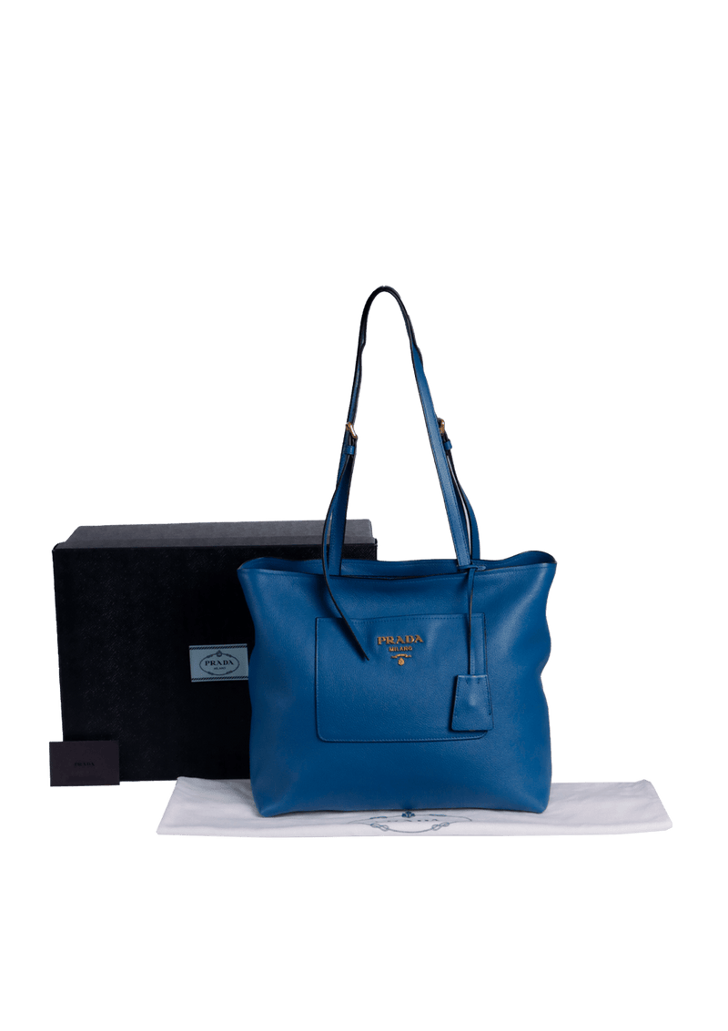 VITELLO DAINO FRONT POCKET TOTE