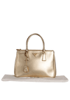 SMALL SAFFIANO LUX DOUBLE ZIP GALLERIA SATCHEL