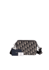 OBLIQUE ZIPPED POUCH W/ STRAP