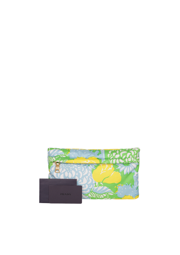 FLOWER PRINTED CLUTCH