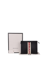 LOGO STRIPE POUCH LEATHER