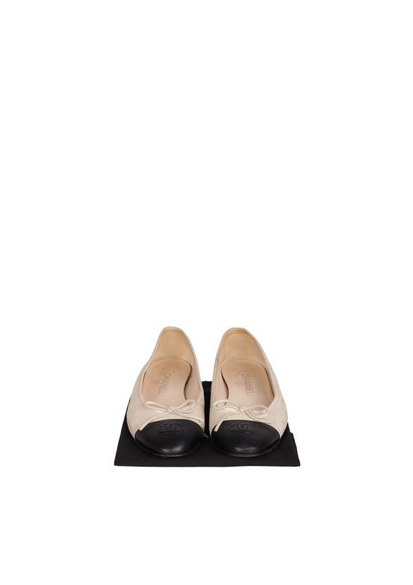 CC CAP TOE BALLET FLATS 36