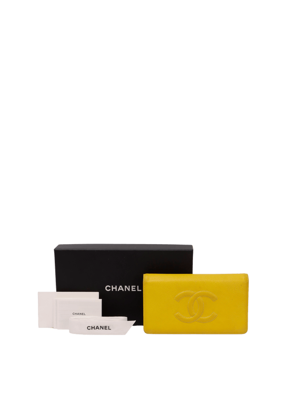 TIMELESS CC YEN BIFOLD CAVIAR