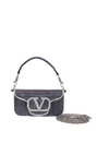 EMBELLISHED VLOGO LOCÒ SHOULDER BAG