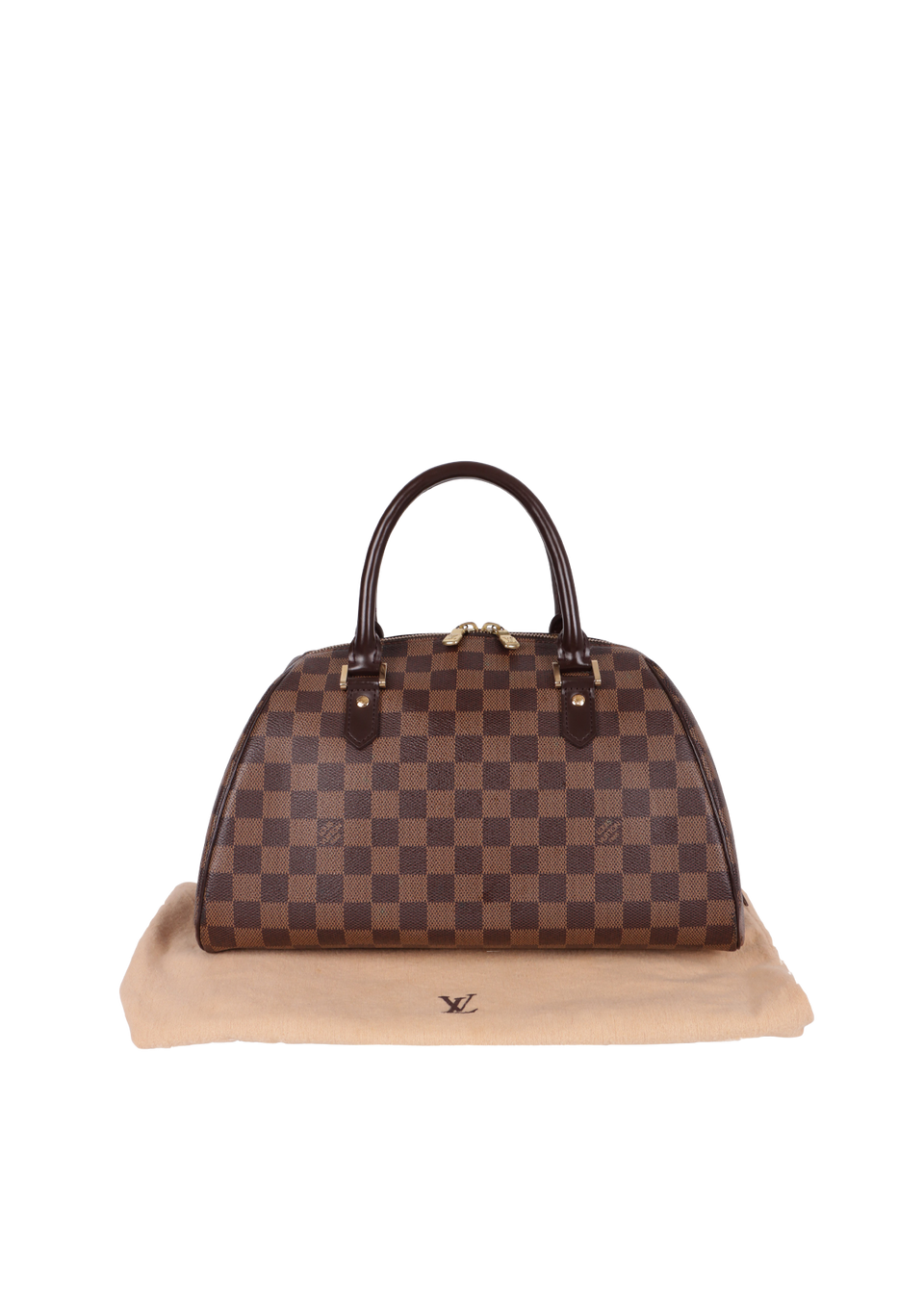 BOLSA LOUIS VUITTON DAMIER ÉBÈNE RIBERA MM MARROM ORIGINAL – Gringa