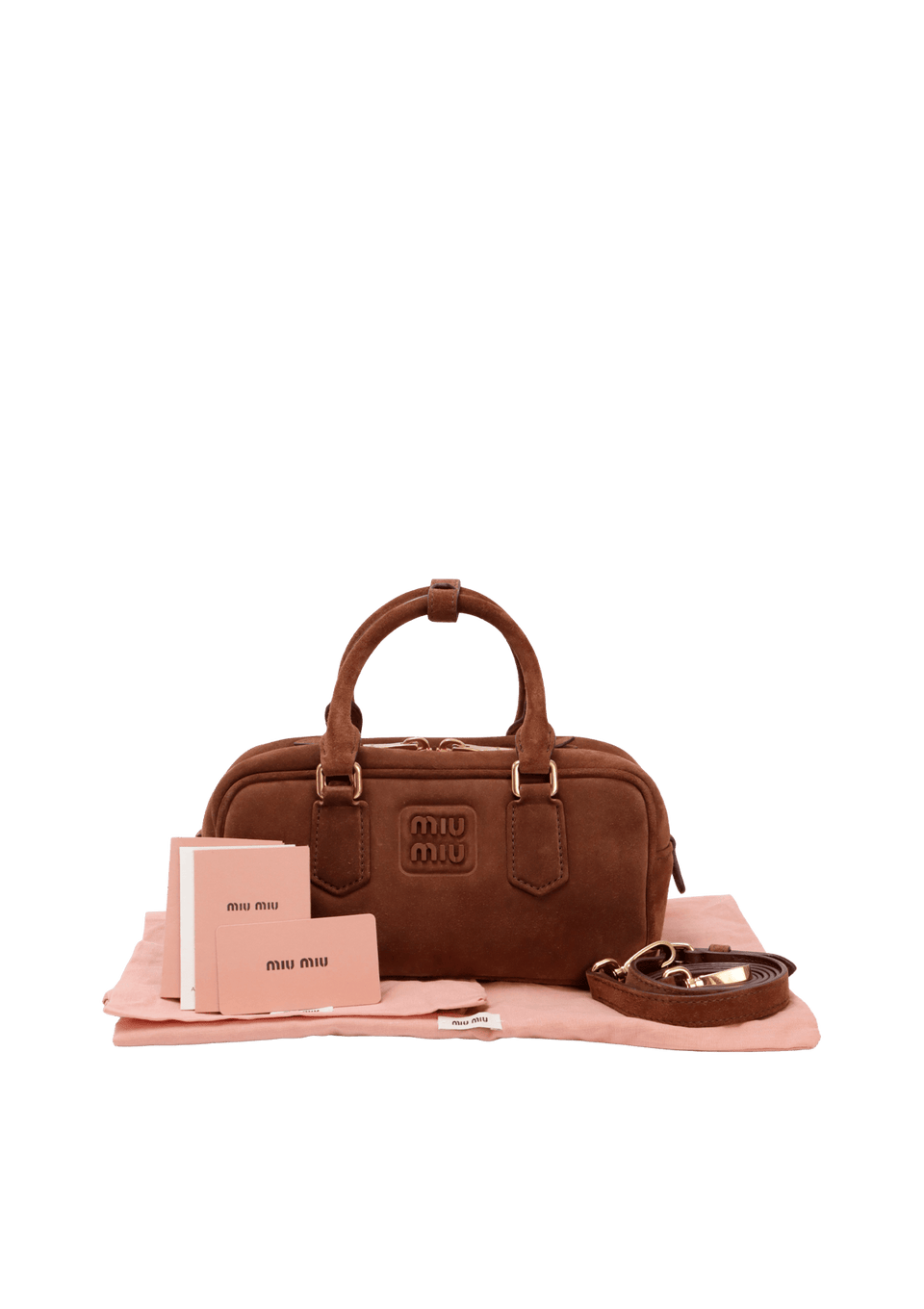 BOLSA MIU MIU SUEDE ARCADIE HANDLE BAG MARROM ORIGINAL – Gringa BOLSA MIU MIU SUEDE ARCADIE HANDLE BAG MARROM ORIGINAL – Gringa