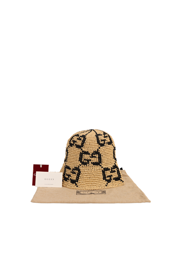 RAFFIA BUCKET HAT