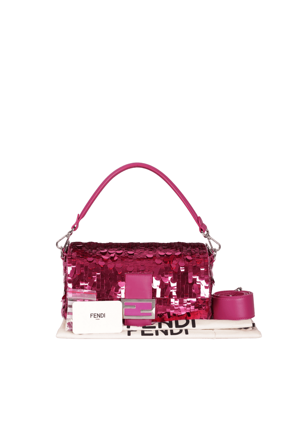 バッグ Risa BOTTEGA VENETA FLIP SEQUINS SHOU BOLSA FENDI SEQUIN BAGUETTE BAG ROSA ORIGINAL – Gringa