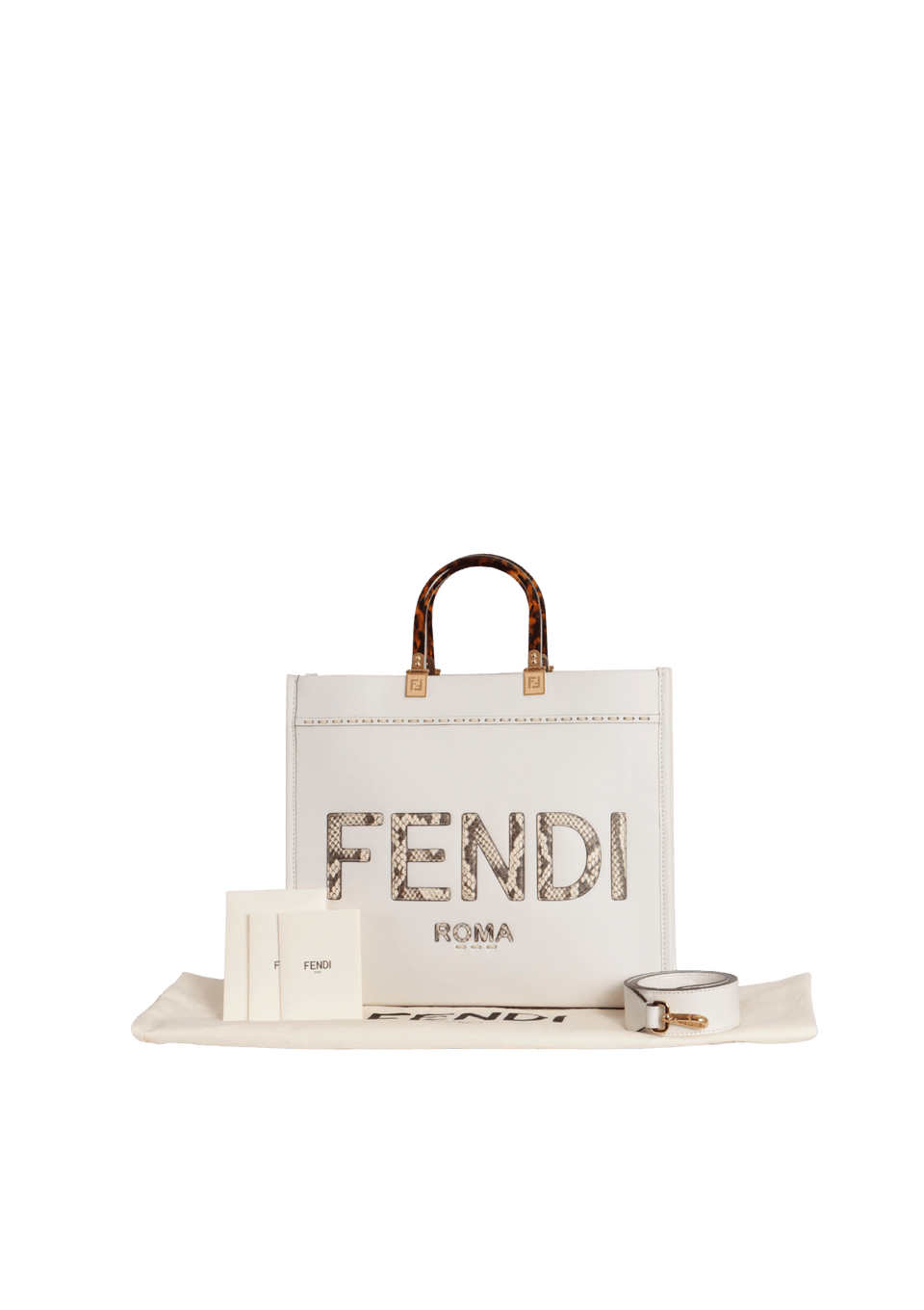 BOLSA FENDI SUNSHINE SHOPPER TOTE BRANCO ORIGINAL – Gringa