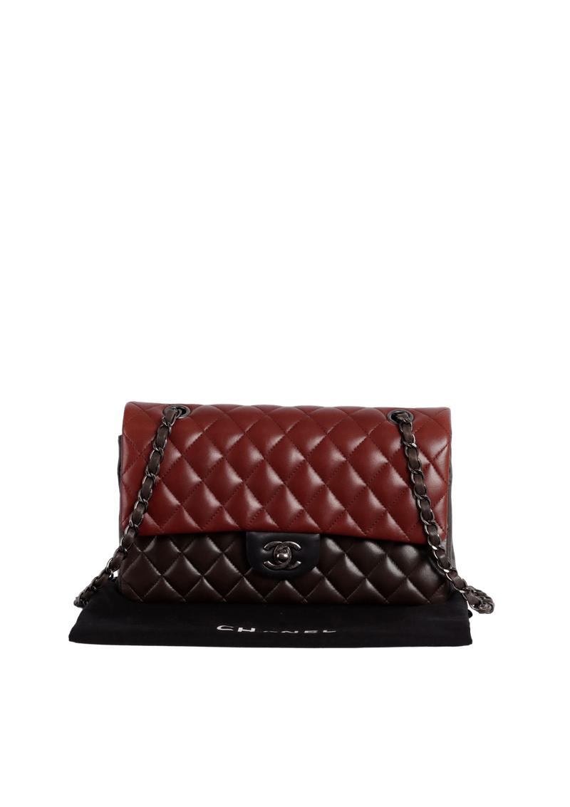 MEDIUM CLASSIC DOUBLE FLAP TRICOLOR