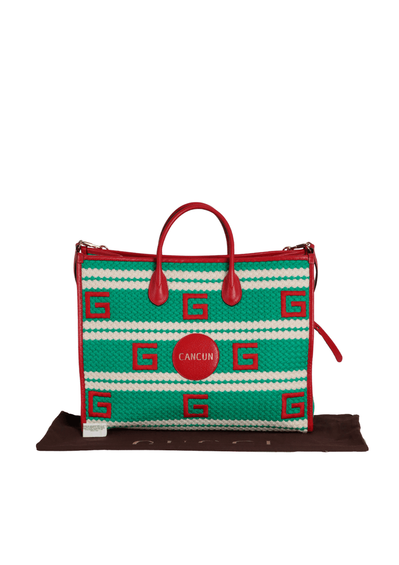 SQUARE G CANCUN STRIPED TOTE