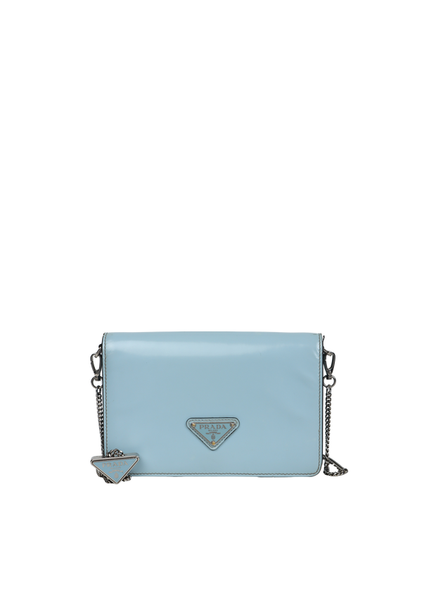 TRIANGLE LOGO CHAIN FLAP BAG