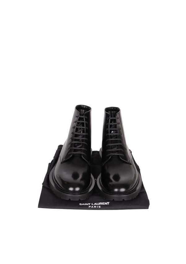 LEATHER ANKLE BOOTS 38