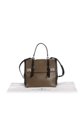 CITY CALF DOUBLE TURN-LOCK BAG