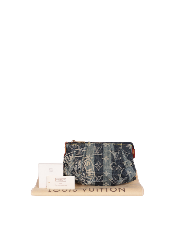 DENIM RAYE TROUSSE POUCH