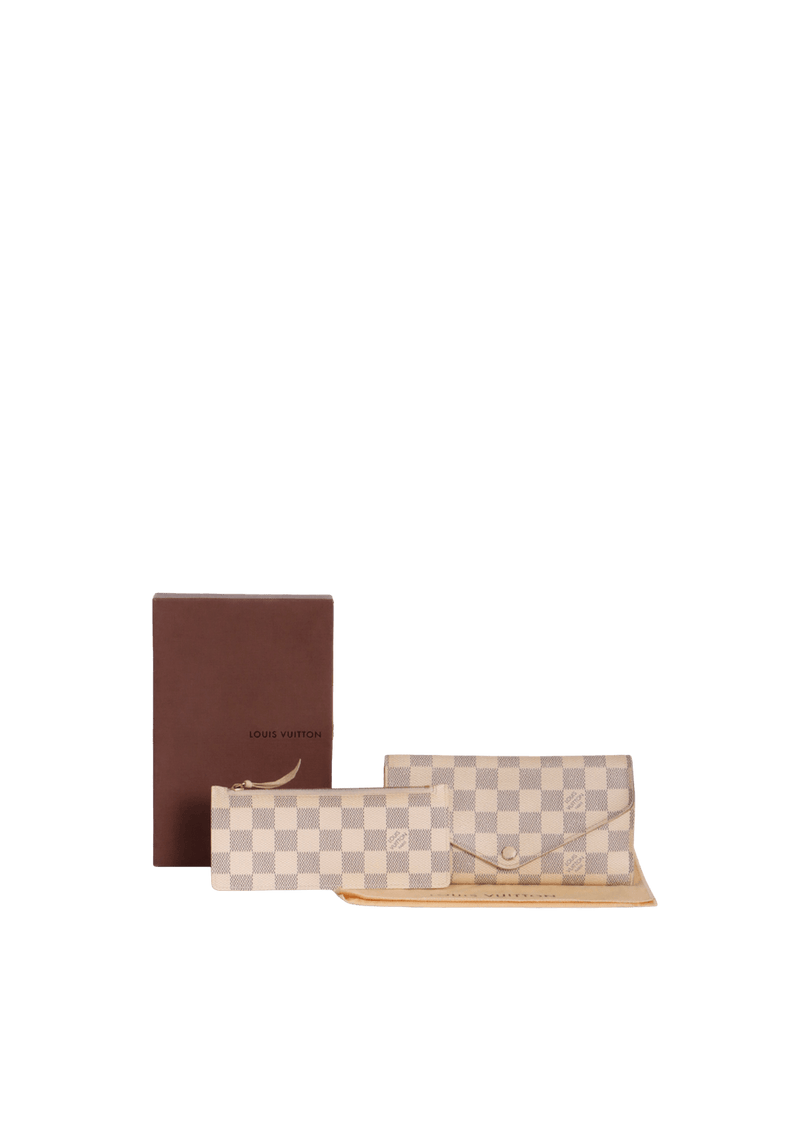 DAMIER AZUR SARAH WALLET