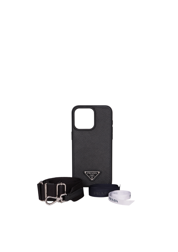 SAFFIANO IPHONE 15 PRO MAX CASE WITH STRAP