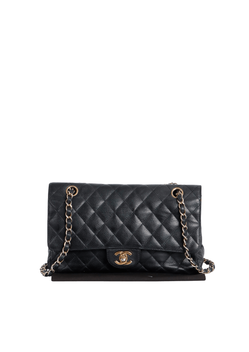 MEDIUM CLASSIC DOUBLE FLAP CAVIAR