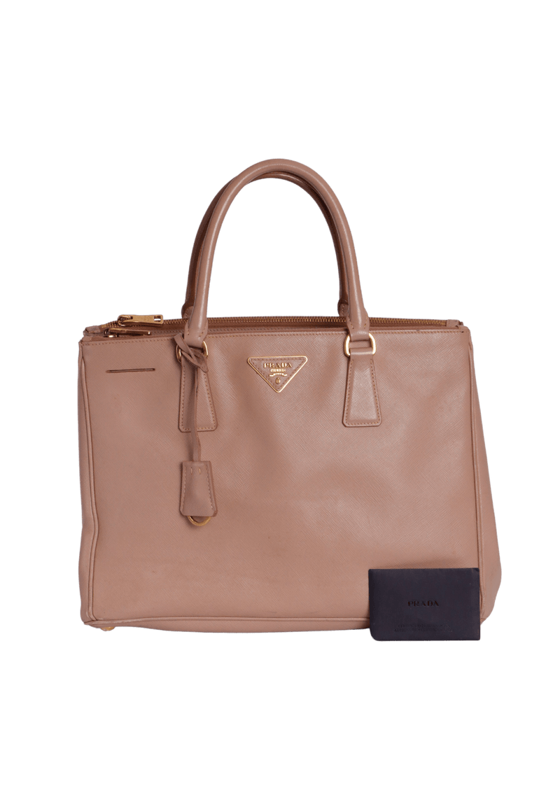 LARGE SAFFIANO LUX DOUBLE ZIP GALLERIA