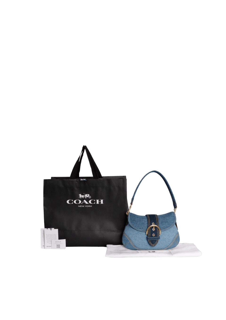 BOLSA COACH DENIM SOHO BAG AZUL ORIGINAL – Gringa