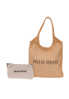WOVEN FABRIC LOGO TOTE BAG