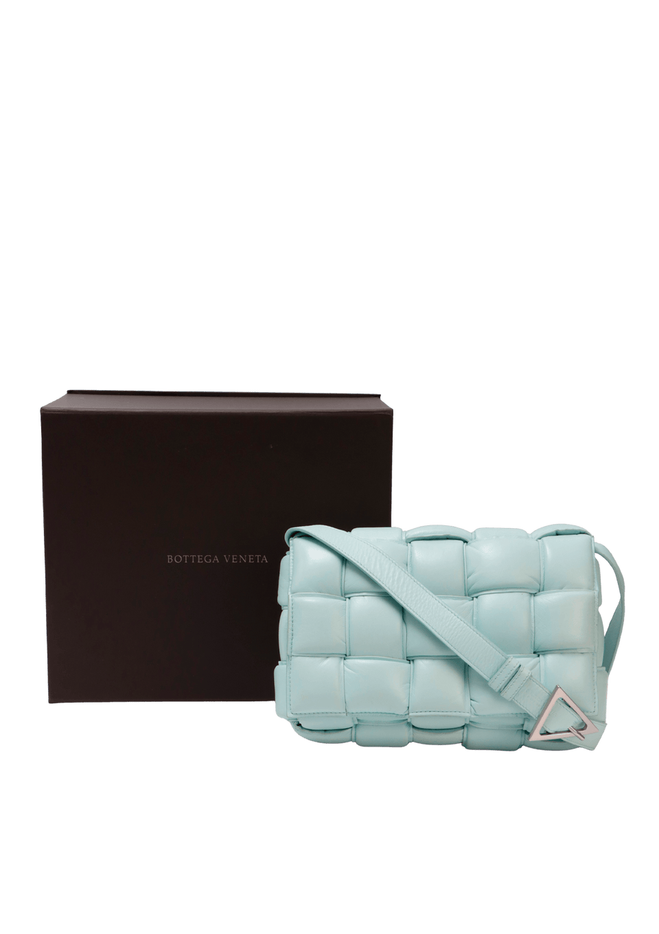 BOLSA BOTTEGA VENETA PADDED CASSETTE BAG AZUL ORIGINAL – Gringa