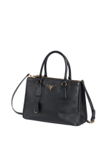 SMALL SAFFIANO LUX DOUBLE ZIP GALLERIA SATCHEL